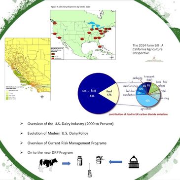 U.S. dairy industry and agriculture policy infographic